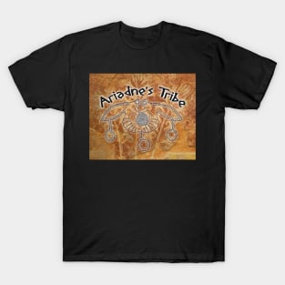 Ariadne's Tribe logo with Minoan lilies fresco T-Shirt